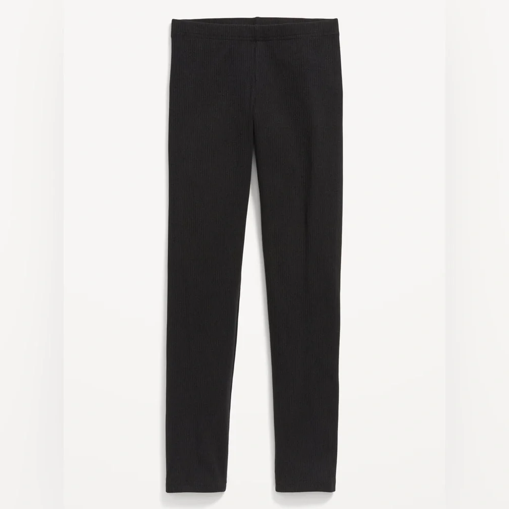 NWOT Old Navy Black Ribbed Girls Pants M (8)
